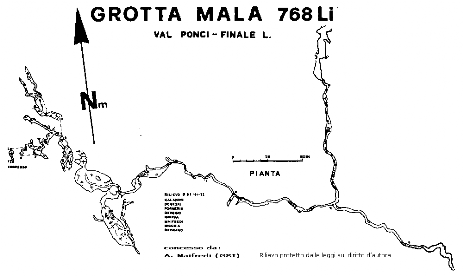 Grotta Mala - Pianta