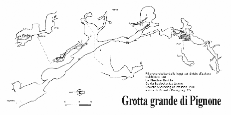 Grotta Grande di Pignone - Pianta