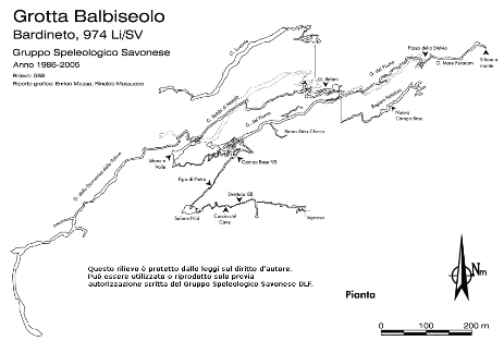 Grotta Balbiseolo - Pianta