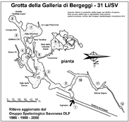 Grotta della Galleria di Bergeggi - Pianta